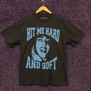Billie Eilish Wink Hit Me Hard and Soft Album Pop T-Shirt XL